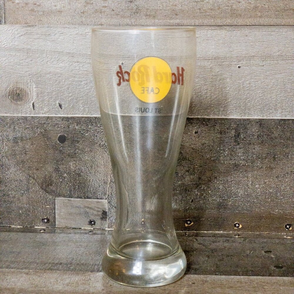 VINTAGE HARD ROCK CAFE ST LOUIS BEER GLASS 20oz PILSNER DIVE BAR TAVERN RETRO - Picture 3 of 5